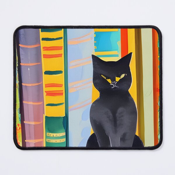 Item preview, Bookish Cat Aesthetic - Cat On A Bookshelf designed and sold by Wiss2Arts.