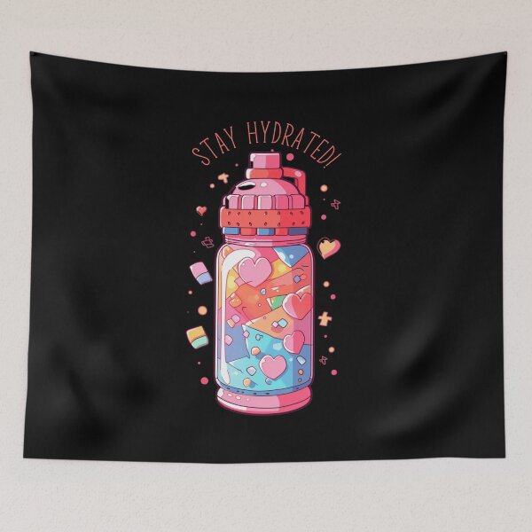 Item preview, Stay Hydrated ! Cute colorful bottle designed and sold by KIBBYKO.