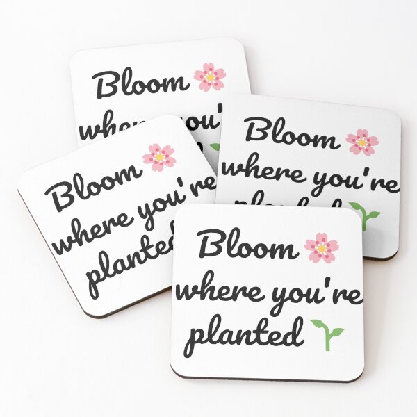 Item preview, Bloom Where You're Planted Typography Art designed and sold by NikksCustomArt.