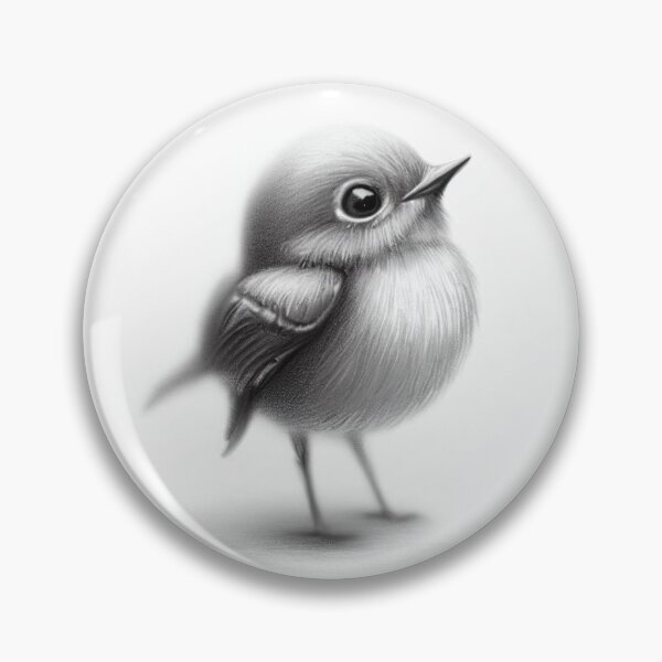 Item preview, Feathered Whispers: Pencil Sketch of a Delicate Bird designed and sold by ReplyGirl.