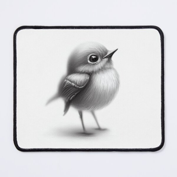 Item preview, Feathered Whispers: Pencil Sketch of a Delicate Bird designed and sold by ReplyGirl.