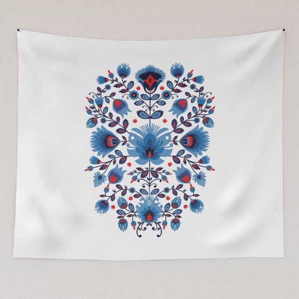 Item preview, Symphonic Blossoms: A Lowicz Overture in Blue and Red designed and sold by FK-UK.