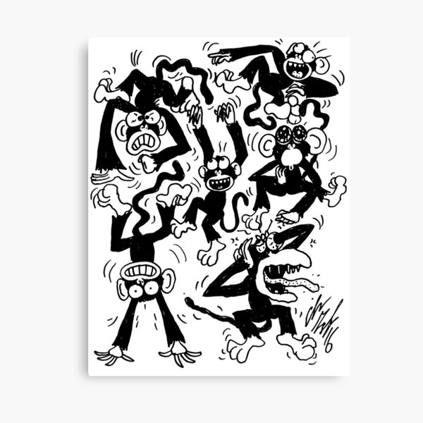 Crazy Monkeys Canvas Print