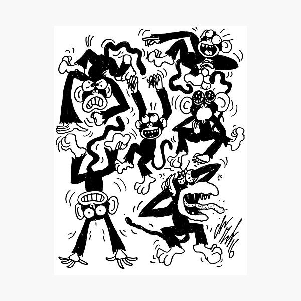Crazy Monkeys Photographic Print