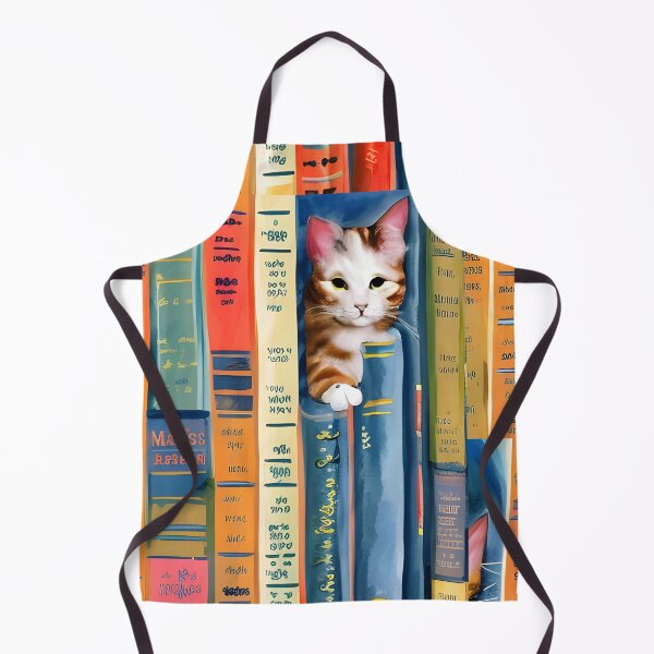 Item preview, Bookish Cat Aesthetic - Cat On A Bookshelf designed and sold by Wiss2Arts.