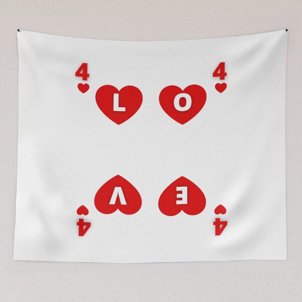 Item preview, 4 of hearts card designed and sold by PiotrRoguski.