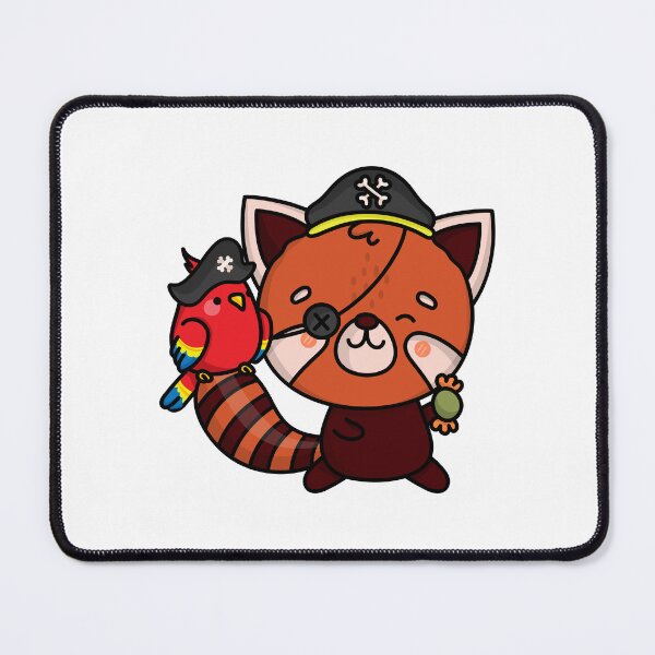 Item preview, Cute Kawaii Red Panda as a Halloween Pirate designed and sold by butterflykissss.