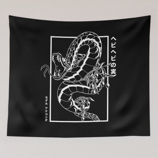 Item preview, Anaconda Illustration (white + text) designed and sold by Hachikai.