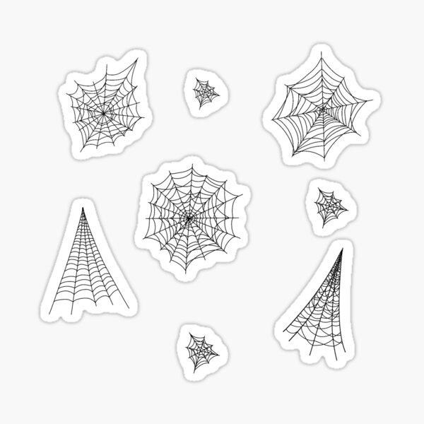 Aperçu de l'œuvre Feuille d'autocollants de toile d'araignée pour Halloween/modèle de feuille d'autocollants de toile d'araignée créée et vendue par freja4876.