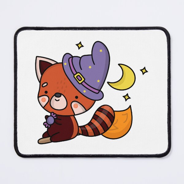 Item preview, Cute Kawaii Red Panda as a Halloween Witch designed and sold by butterflykissss.