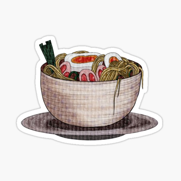 Ramen on canvas Sticker