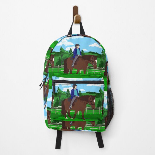 Item preview, Girl riding horseback in the country designed and sold by Catherine Harrison.