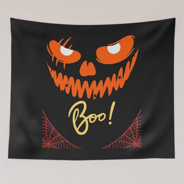Item preview, Happy Halloween smiling pumpkin Boo!. designed and sold by MajdoArt.