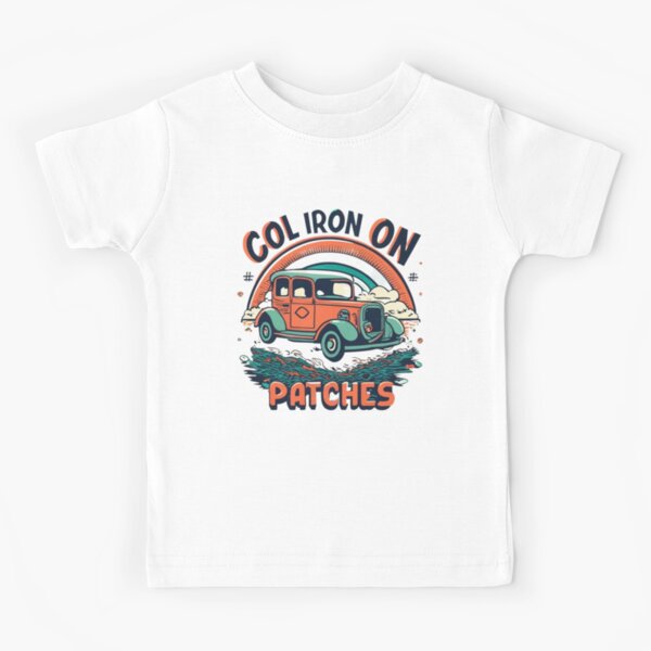 cool iron on patches Kids T-Shirt for Sale by Amer Atef