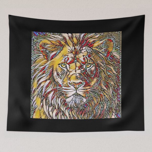 Item preview, Colorful Lion Stained Glass Style designed and sold by TGAL2.
