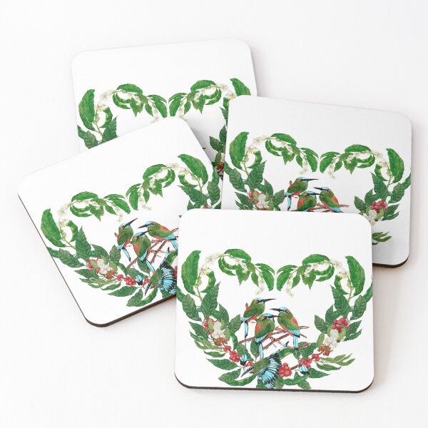 Item preview, Birds on coffee branches designed and sold by AmayavArt.