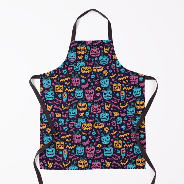 Item preview, colorful abstract masks of pumpkins, skeletons and bat wings designed and sold by DamDesign-Art87.