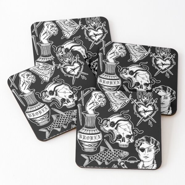 Item preview, Traditional American Tattooing Style Occult Gothic Witchy spooky Halloween Drawings Biker Tattoo Artist  designed and sold by Reign Of Darkness.