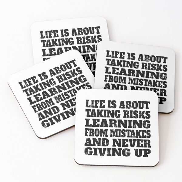 Item preview, Life is about taking risks, learning from mistakes, and never giving up designed and sold by nikolaj1301.