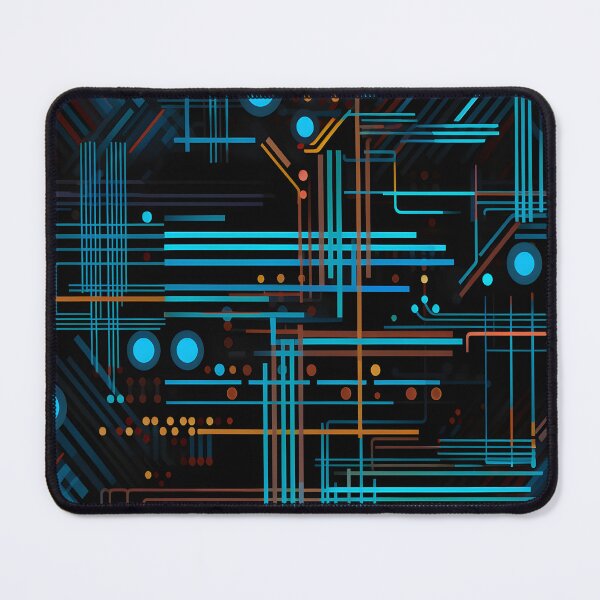 Item preview, Blue and Orange Circuit Board Pattern designed and sold by alaa-mously.