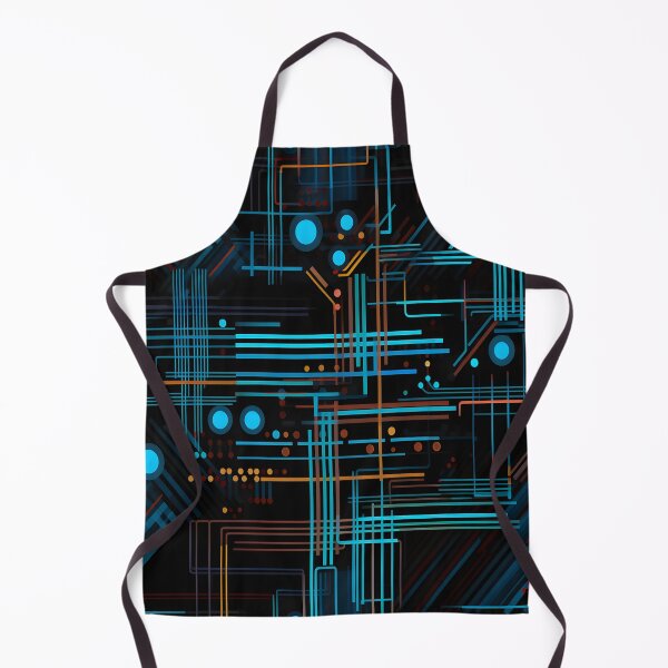 Item preview, Blue and Orange Circuit Board Pattern designed and sold by alaa-mously.
