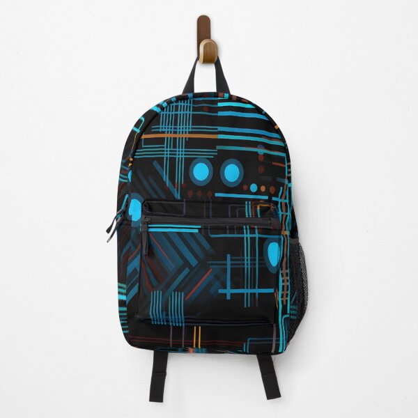 Item preview, Blue and Orange Circuit Board Pattern designed and sold by alaa-mously.