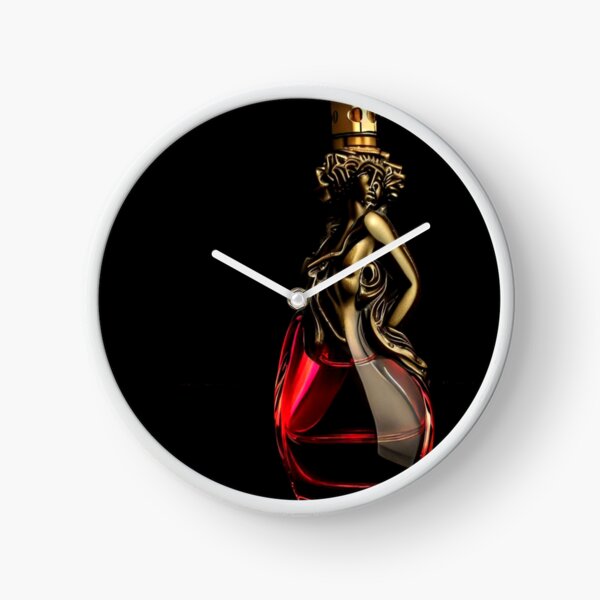 Red Picassoesque Perfume Bottle Clock