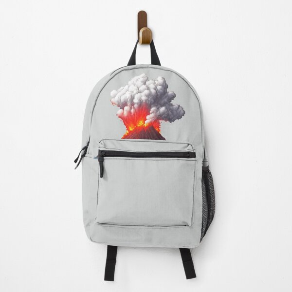 Item preview, Pixel Art Erupting Volcano Design Print designed and sold by randomtdesigns.