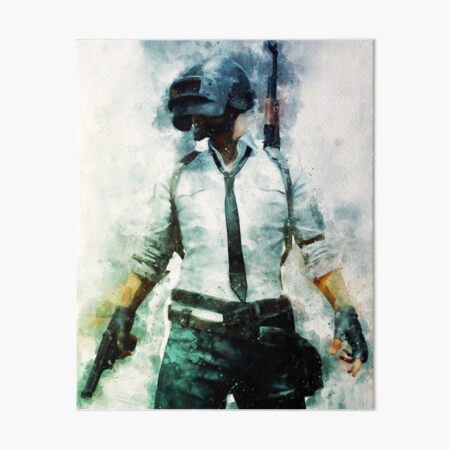 PUBG - Peinture à l'aquarelle L'Inconnu Impression rigide