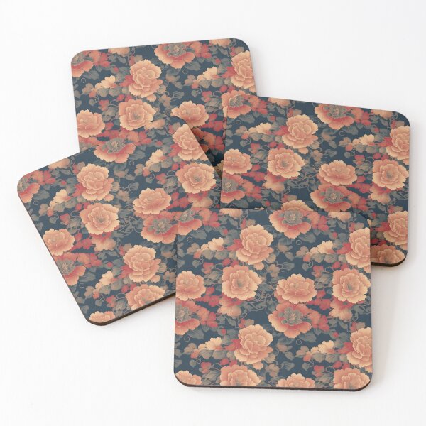 Item preview, Oriental flowers 50 designed and sold by DoodleLandShop.