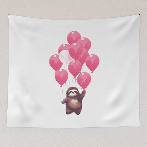 Item preview, Sloth holding balloons designed and sold by PawelNature.
