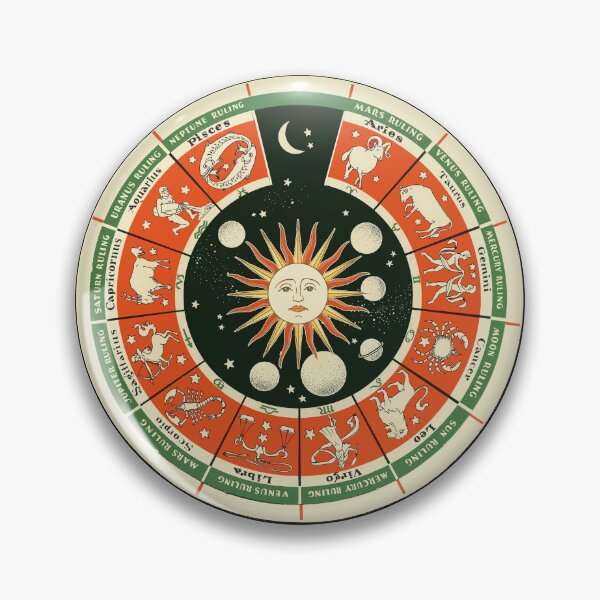 Item preview, Astrological Wheel. Vintage zodiac chart wheel designed and sold by MINDTHECHERRY.