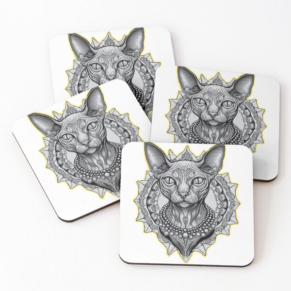 Item preview, Funny Sphynx Cat Art Hairless Cat Lover Pet designed and sold by Albaley.