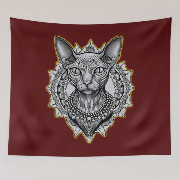 Item preview, Funny Sphynx Cat Art Hairless Cat Lover Pet designed and sold by Albaley.