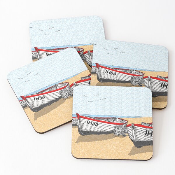 Item preview, Shoreline Trio, Fishing Boats on Aldeburgh Beach, Suffolk designed and sold by Steve Williamson.
