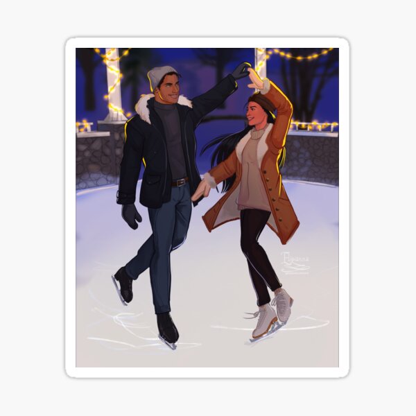 Vista previa del artículo con la obra «Patines de hielo», diseñado y vendido por eliziannatheone.