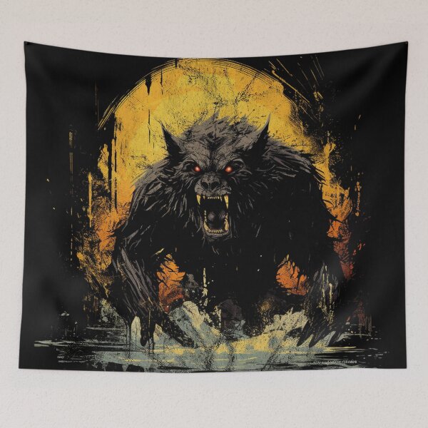 Item preview, A Vintage Distressed Bunyip - Australian Aboriginal Mythical Folklore designed and sold by GVRDesign.