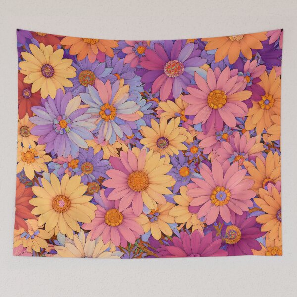Item preview, Maximalist Floral Display Flowers Seen From Above - Bohemian Blooms 1 of 4 designed and sold by Beachy.
