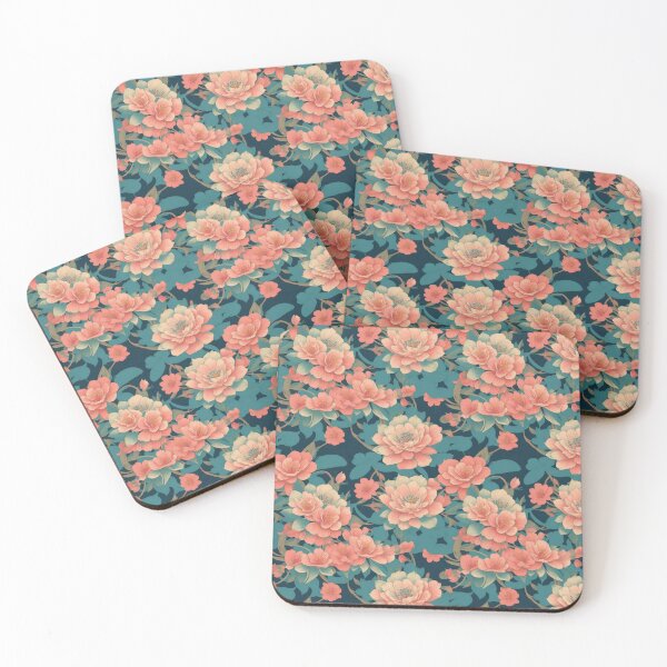 Item preview, Oriental flowers 60 designed and sold by DoodleLandShop.