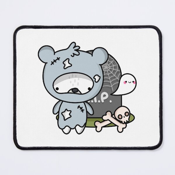 Item preview, Cute Kawaii Halloween Polar Bear with headstone and skull & bones designed and sold by butterflykissss.