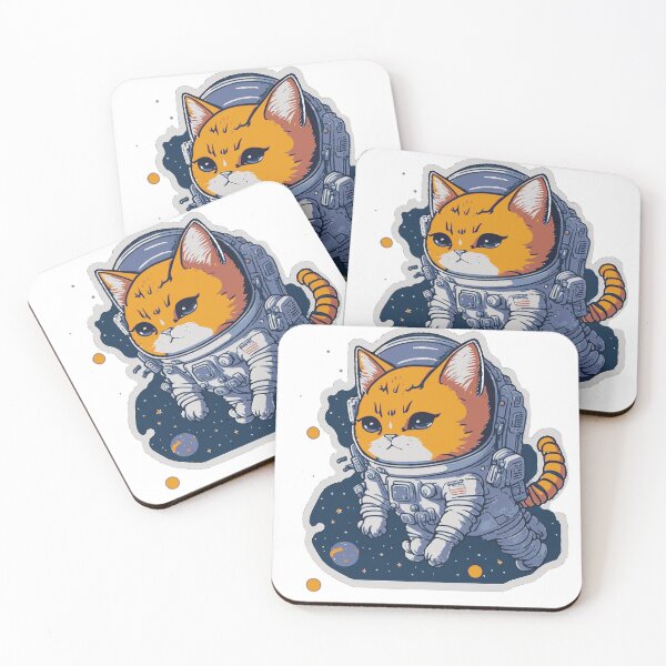 Item preview, astronaut kitten designed and sold by Riddle-Stor.