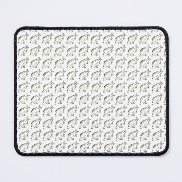 Item preview, Kawaii Black Bream Fish in Khaki Green and White designed and sold by fruttidimare.