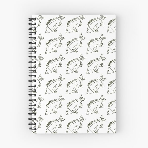 Item preview, Kawaii Black Bream Fish in Khaki Green and White designed and sold by fruttidimare.