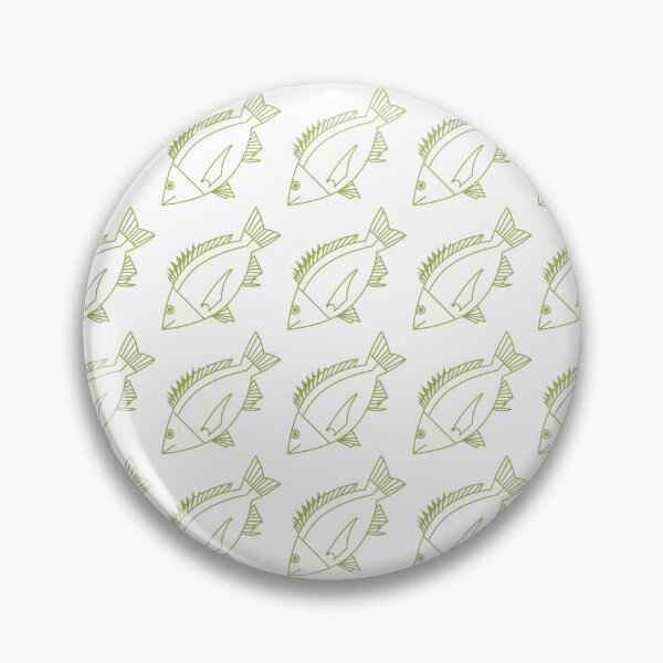 Item preview, Kawaii Black Bream Fish in Citrus Green and White designed and sold by fruttidimare.