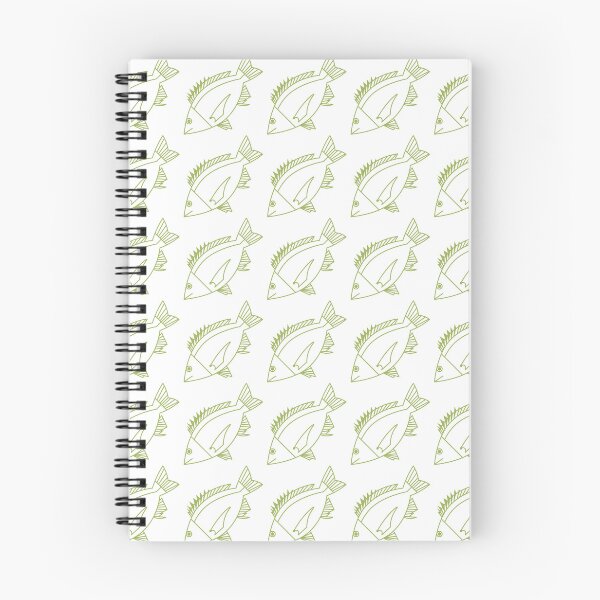 Item preview, Kawaii Black Bream Fish in Citrus Green and White designed and sold by fruttidimare.