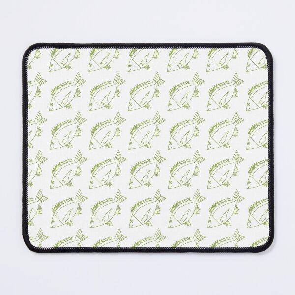 Item preview, Kawaii Black Bream Fish in Citrus Green and White designed and sold by fruttidimare.