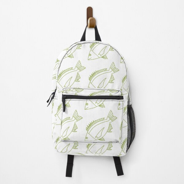 Item preview, Kawaii Black Bream Fish in Citrus Green and White designed and sold by fruttidimare.