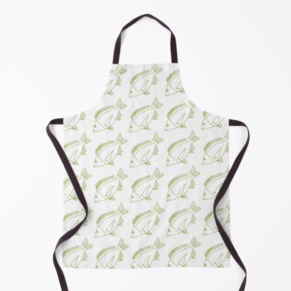 Item preview, Kawaii Black Bream Fish in Citrus Green and White designed and sold by fruttidimare.
