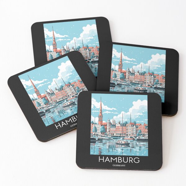 Item preview, A Pop Art Travel Print of Hamburg - Germany  designed and sold by StudioRedKoala.