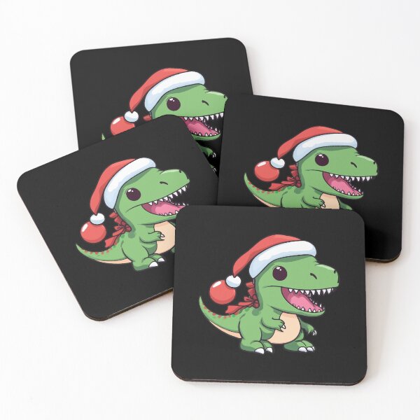 Item preview, Kawaii T-Rex Dinosaur in Christmas Hat - Perfect for Dino Lovers designed and sold by Ridaelb.